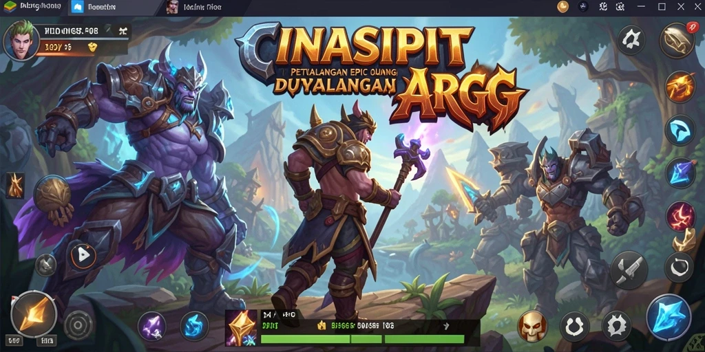 Screenshot utama CINASIPIT yang menunjukkan aksi pertempuran seru di dunia ARPG.