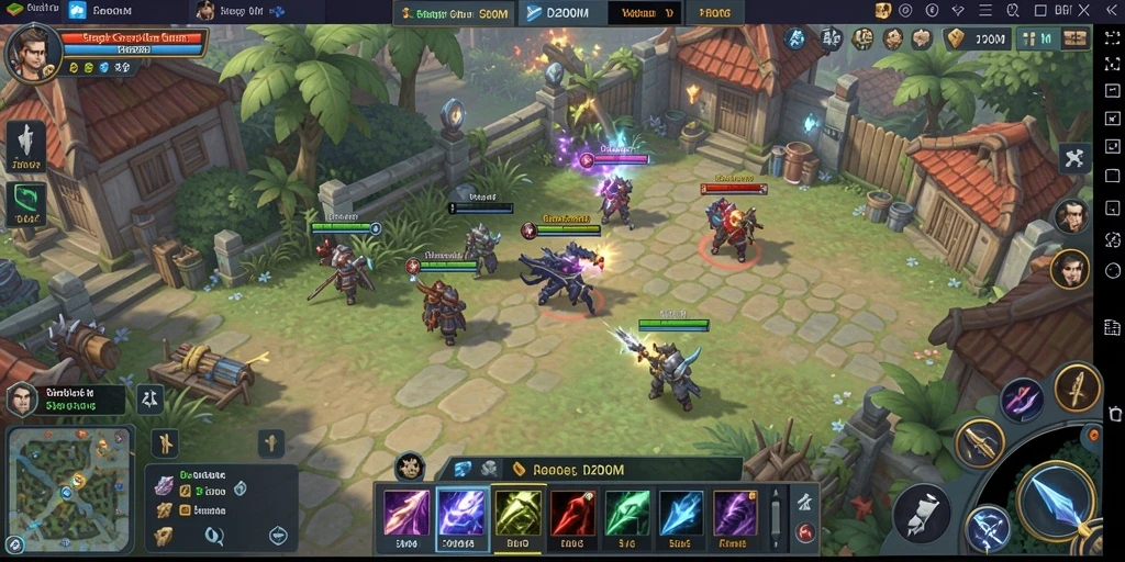 Gameplay D200M menunjukkan aksi strategis yang mendebarkan.