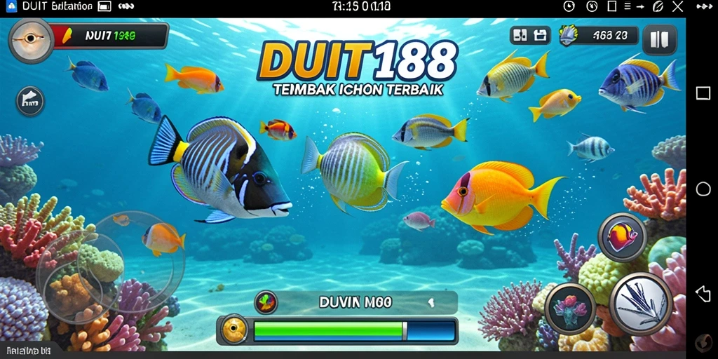 Tampilan gameplay seru saat menembak ikan di DUIT188.