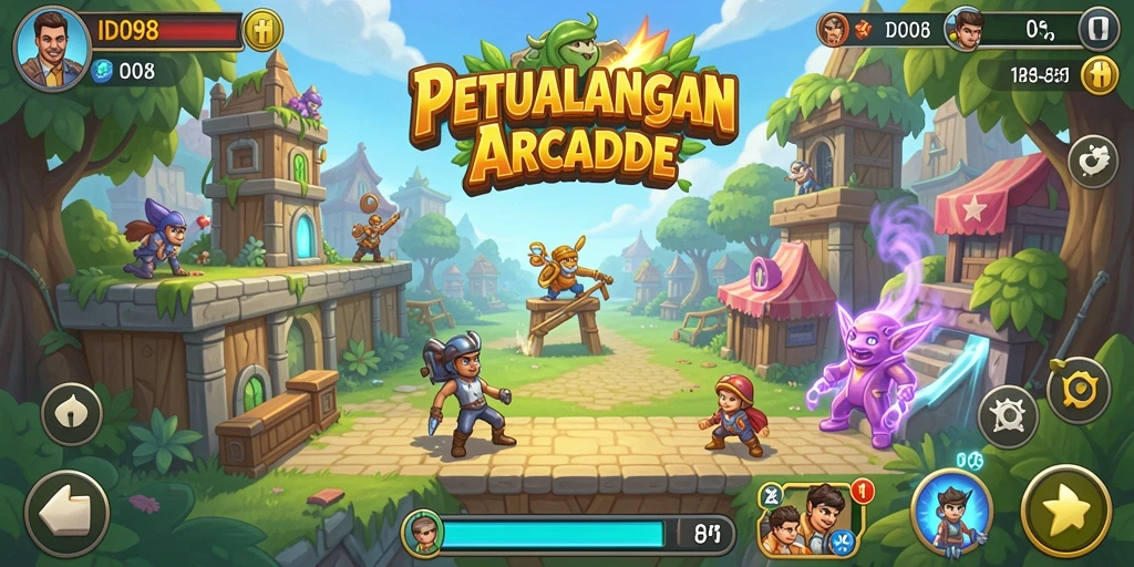 Tangkapan layar utama ID098 yang menunjukkan gameplay seru.