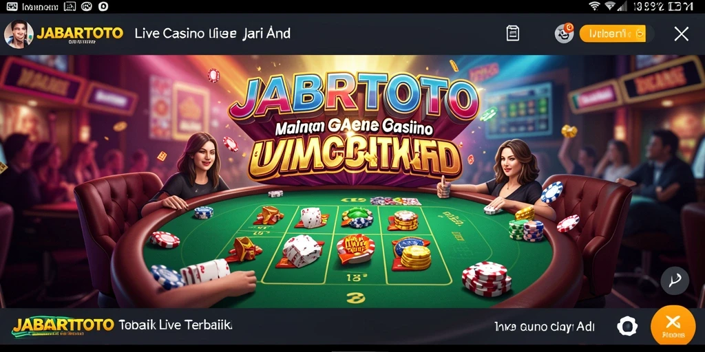 Tampilan gameplay Live Casino yang mendebarkan di JABARTOTO.