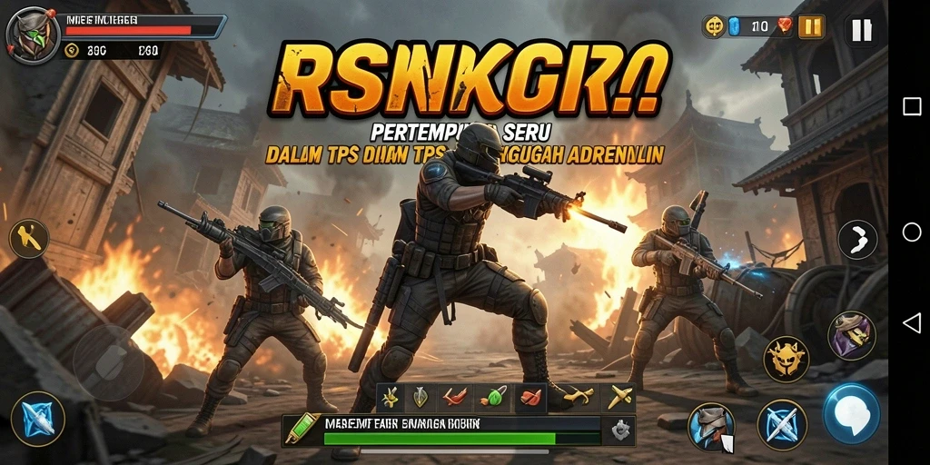 Screenshot menampilkan aksi epik di RSNOK dengan pertempuran TPS yang intens.