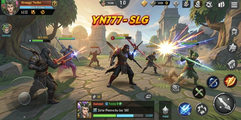 Screenshot YN777 menampilkan aksi strategis yang mendebarkan dalam permainan SLG.